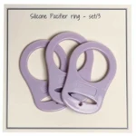Go Handmade Silikone Suttekæde Adapter 3 stk Ensfarvet lavendel