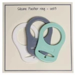 Go Handmade Silikone Suttekæde Adapter 3 stk Mix Hvid grå mint