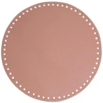 Go Handmade TaskeKurve Base, PU Læder, Rund, 25 cm 22379 Rosa