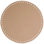 Go Handmade TaskeKurve Base, PU Læder, Rund, 25 cm 22382 Aprikos