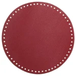 Go Handmade TaskeKurve Base, PU Læder, Rund, 25 cm 22383 Hindbær