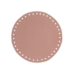 Go Handmade TaskeKurve Base, PU Læder, Rund, 17 cm 22393 Rosa