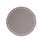 Go Handmade TaskeKurve Base, PU Læder, Rund, 17 cm 22394 Beige