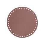 Go Handmade TaskeKurve Base, PU Læder, Rund, 17 cm 22395 Lavendel