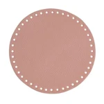 Go Handmade TaskeKurve Base, PU Læder, Rund, 20 cm 22386 Rosa