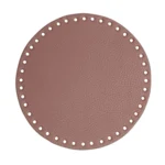 Go Handmade TaskeKurve Base, PU Læder, Rund, 20 cm 22388 Lavendel