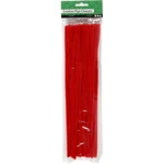 Chenille, 6mm, 30cm, 50stk Rød