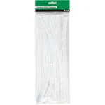 Chenille, 15mm, 30cm, 15stk Hvid