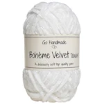 Go Handmade Bohéme Velvet Dobbelt 17674 Snow White
