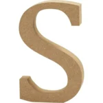 Bogstav, MDF, 13 cm, 2 cm, 1 stk S