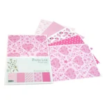 Paper Line Designpapir A4, 100 g, Konfirmation, 5 ark Lyserød