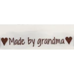 Go Handmade Vævet Label, Dobbeltsidet, 50 x 11,5 mm, 10 stk- Made by grandma