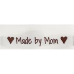 Go Handmade Vævet Label, Dobbeltsidet, 50 x 11,5 mm, 10 stk-Made by Mom