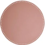 Go Handmade TaskeKurve Base, PU læder, Rund, 35 cm 22409 Rosa