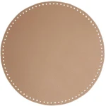 Go Handmade TaskeKurve Base, PU læder, Rund, 35 cm 22412 Abrikos