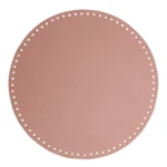 Go Handmade TaskeKurve Base, PU læder, Rund, 30 cm 22401 Rosa