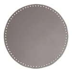 Go Handmade TaskeKurve Base, PU læder, Rund, 30 cm 22402 Beige