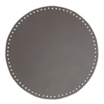 Go Handmade TaskeKurve Base, PU læder, Rund, 30 cm 22406 Lys Grå