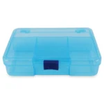 Plastboks med låg Blå 14,5 x 10 cm, 5 rum