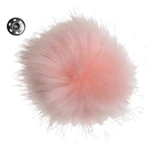 Go Handmade Pompon m. trykknap, 10 cm 17274 Lys rosa