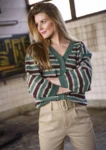 1790 Stribet cardigan
