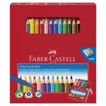 Faber-Castell Jumbo Grip kombiboks 12 blyanter + 10 tusser