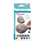 Sten Tusch Med Glimmer, 6 stk. Ass.