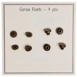 Go Handmade Skruenitter 6mm, 4 stk, Bronze