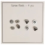 Go Handmade Skruenitter 6mm, 4 stk, Sølv