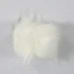 Pompon Akryl, 12 cm Hvid