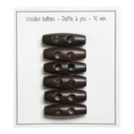 Go Handmade Duffle 30 mm, 6 Stk Mørkebrun