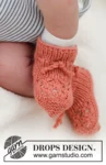 39-8 Coral Barley Booties by DROPS Design