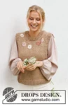222-43 Flower Harmony Vest by DROPS Design