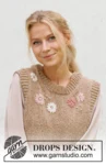 222-43 Flower Harmony Vest by DROPS Design
