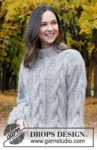 226-40 Evening Fires Sweater by DROPS Design