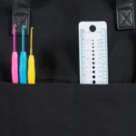 Skuldertaske til garn, sort