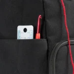 Skuldertaske med lynlåslomme, sort