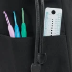 Garntaske med skulderrem, sort