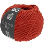 Lana Grossa Cool Wool Big 1628 Rød meleret