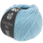 Lana Grossa Cool Wool Big 1620 Lyseblå meleret