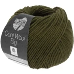 Lana Grossa Cool Wool Big 1005 Mørk oliven