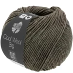 Lana Grossa Cool Wool Big 1622 Mørkebrun meleret
