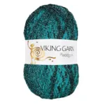 Viking Pleddgarn 729 Turkis/sort