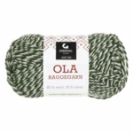 Gjestal Ola Raggegarn 717 Grå/grøn/hvid mouliné