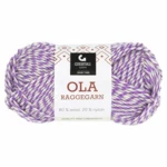 Gjestal Ola Raggegarn 716 Lavendel/pudderrosa/hvid mouliné
