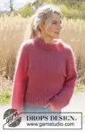 235-8 Cranberry Kiss Sweater by DROPS Design