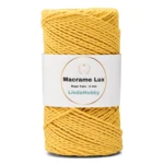 LindeHobby Macrame Lux, Knyttegarn, 2 mm 07 Gul