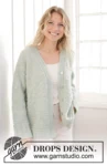 241-35 Mint Dream Cardigan by DROPS Design