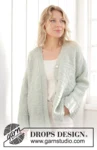 241-35 Mint Dream Cardigan by DROPS Design