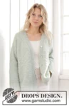 241-35 Mint Dream Cardigan by DROPS Design